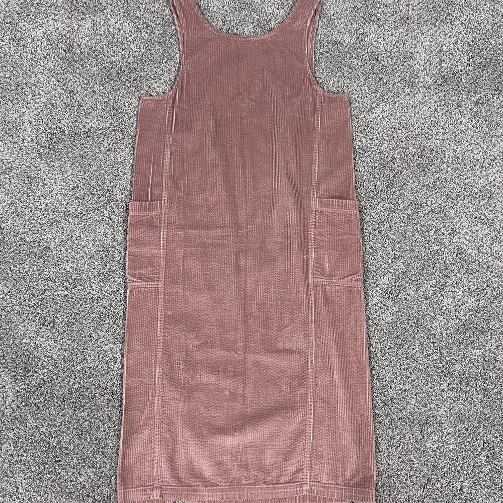 Giorgio Sant Angelo Rose Art Lagenlook Wide-Wale Corduroy Jumper Dress  Size 4 P